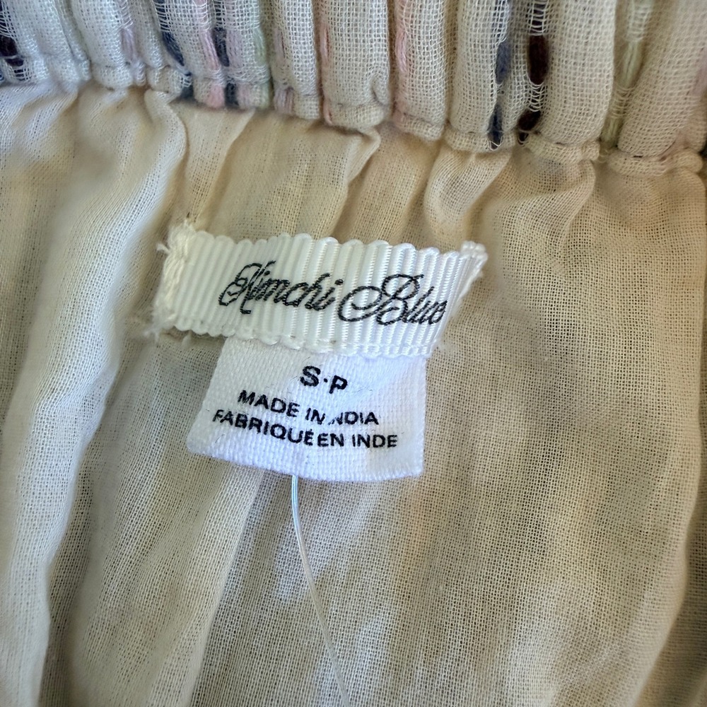 Kimchi Blue Urban Outfitters Striped Button Front Mini‎ Skirt Neutral Small NEW - Picture 5 of 12